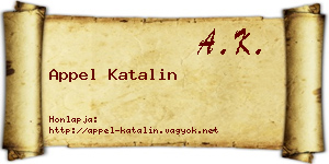 Appel Katalin névjegykártya